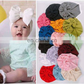16colors Baby Boys Girls Hair Bows Hats Cotton Soft Turban Hats Knot Beanies Hat Caps For Toddler Kids Newborn Children Caps photo-3