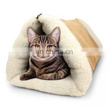 PET PALACE 2-in-1 Pet Bed Snooze Tunnel and Mat for Pets Cats Dogs and Kittens for Travel or Home