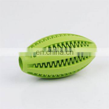Non-Toxic Soft Tooth Cleaning and IQ Training Rubber Dog Toys Pet Rugby Ball photo-2