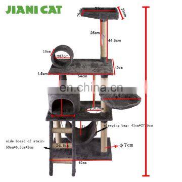 Wholesale Sisal Castle Modern Large Big Climbing Scratch Pet Scratcher Wood Condo Furniture Tower Cat Tree photo-7