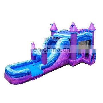 Large Purple Bouncy Castle Kids Jumping Bounce House Inflatable Pool Water Slide