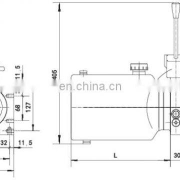 Double Action Hydraulic Power Unit With 12V 800W DC Motor