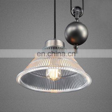 American Country Pulley Pendant Lights Adjustable Wire Lamp Retractable Lighting photo-3