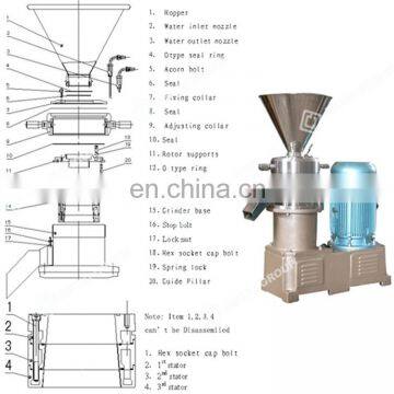 High Efficiency Nut Colloid Mill Cocoa Bean Grinding Production Line Peanut Butter Making Machine