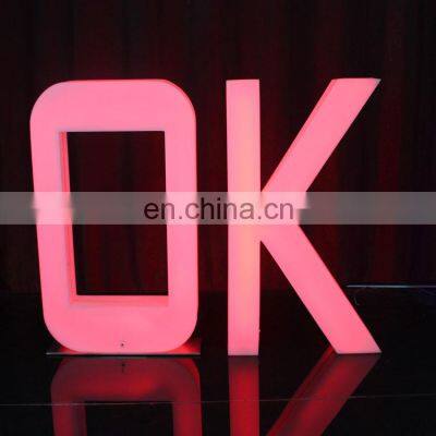Rechargeable Outdoor Use Wedding Decoration Remote Control Plastic Led Illuminated Letters photo-2