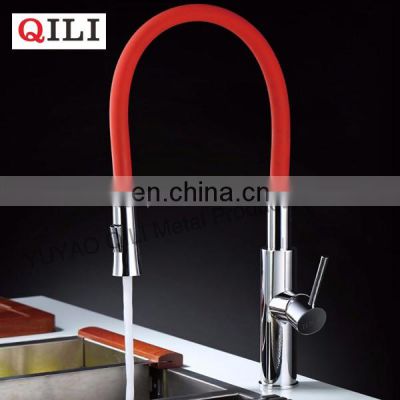 long neck qili red kitchen faucet