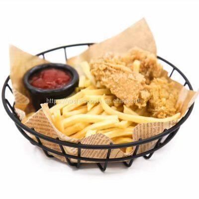 Wrapping paper restaurant food grade custom printed food tray paper liners