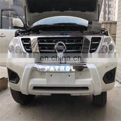 Wholesale Auto accessory Auto front bumper  protector guard with LED light for Nissan Patrol Y62 SUV / Car Bumpers