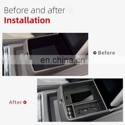 Interior Accessories Parts Silicone Armrest Rest Storage Box Center Control Console Organizer Tray For Kia Sedona Carnival photo-3