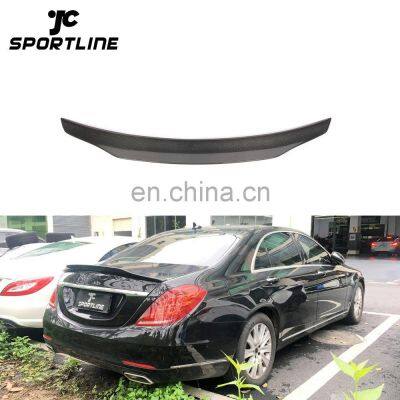 Carbon Fibre W222 Rear Trunk Spoiler for Mercedes Benz S400 S500 S550 S600 S63 S65 AMG Sedan 4-Door