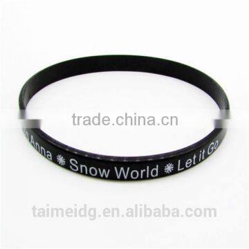 2015 hot sale cheap printing silicone bracelets