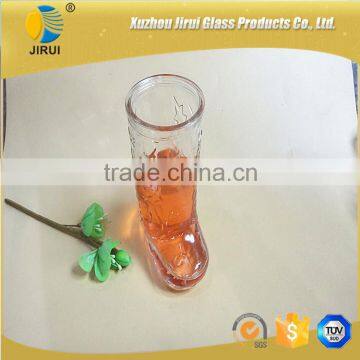 transparent glass boot shape beer cup wholesale