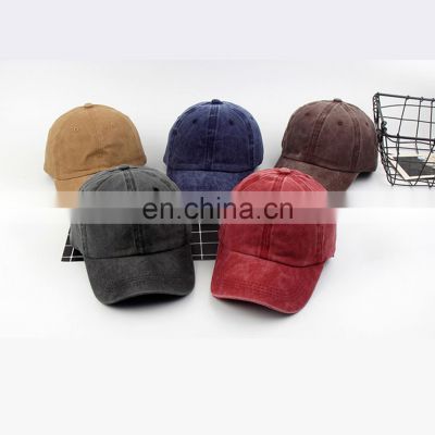 Unisex Retro Vintage Cotton, Adjustable Snapback Dad Hat Blank Solid Color Baseball Cap Dyed Distressed Washed Sports Caps/