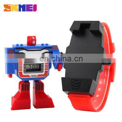 SKMEI Brand Promotion Watch cheap Children Watches Cartoon Robot Toys Boys Sport Wristwatches