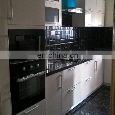 Hot Sell Customize Modern Marble Counter Top High Gloss Top Brand Hardware Modern Modular Kitchen Cabinet