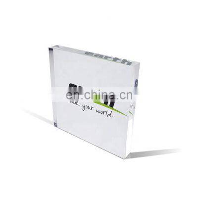 20mm Soild Clear Acrylic Block Pop Display Custom Acrylic Logo Block Wholesale photo-2