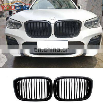 For BMW X3 X4 G01 G02 ABS Front Bumper Grille Mesh Hood 2018+ 5 Door Wagon