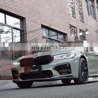 CLY Front Lip For BMW 5 Series G30 G38 Facelift 2021 M5 Front Car Bumper Lip CS Carbon Fiber Anterior Lip photo-5