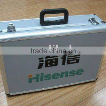 2013 new design USA STYLE Aluminum instrument case with logo print and safe locks