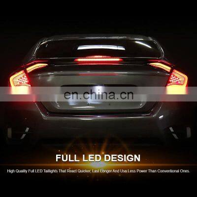 LED Tail Lights For Honda Civic 2016-2019 Tail Light Rear Lamp Turning+Reversing+Brake Light photo-3