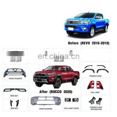 High quality Car Accessories 2016 to 2021 Hilux Revo Conversion Wide Body Kit For Revo Bumper Guard,Front Grill