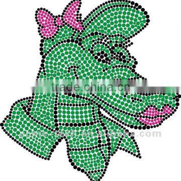 pretty girl gator motif - Hot fix rhinestone bling