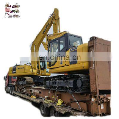 Loading for Komatsu PC200 and PC130 crawler excavator , loading service free Komatsu Digger in Shanghai Port