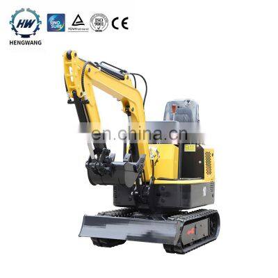 Chinese Mini Excavator 1ton micro Small Digger with Rubber Track for garden construction