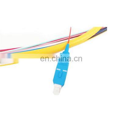 0.9mm LSZH/PVC Fiber Optic 12 Core Color G652D SM LC SC UPC Pigtail photo-5