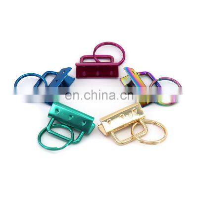 Hot Sale Handbag Metal Accessories Mix Colors Metal Keyring Key Fob Hardware With Ring Rainbow Clip photo-3