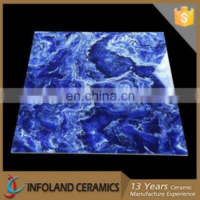 Wholesale Blue Veins Egyptian Artificial Marble Floor Tiles photo-2