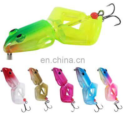 Byloo China Famous Mini High Quality Realistic 3d frog fishing lure carp black green yellow multi color lure frog with hook 6#