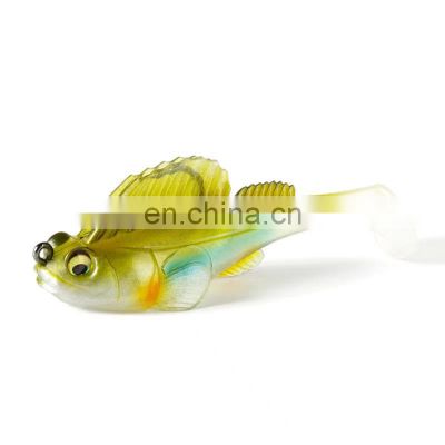 Byloo pvc lifelike 3d eyes artificial multi jointed paddle tail fishing soft lures plastic soft lure