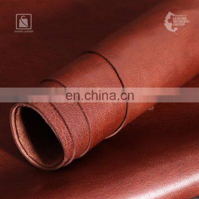 Soft Temper and Vintage Look Stone Polished Surface Full Grain Vegetable Tanned Genuine Buffalo Leather photo-4
