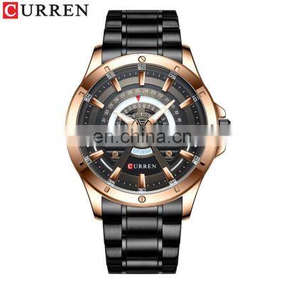 Men's Chronograph Waterproof Quartz Watch Steel Strap Calendar Men's Business Watch