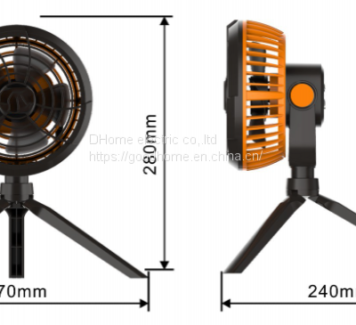 Cross-border hot camping fan light tent wall hanging electric fan portable USB charging small fan outdoor camping fan