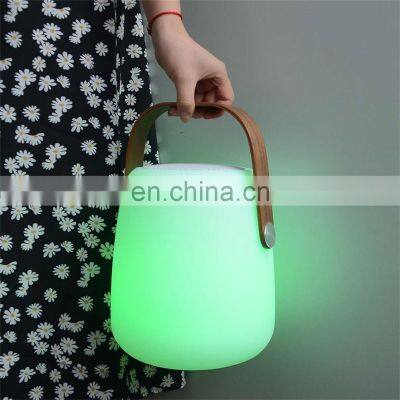 LED Light Wireless Waterproof Party Outdoor rechargeable cordless Portable plastic music speaker led table lamp lighting