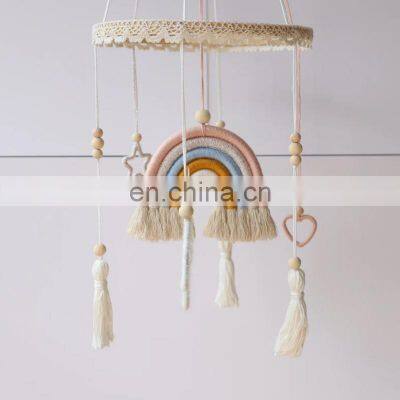 Hot Sale Boho Nursery Baby Mobile, Macrame Rainbow Mobile Unicorn Dreams Vietnam Supplier photo-3