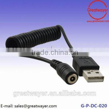 dc power cable usb male to 5.5mm barrel connector