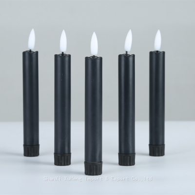 Factory Wholesale 6.5 Inches Black Led Candle Set of 6 Pieces With Remote Control photo-2