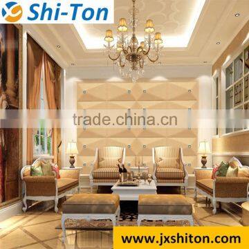 2016 China artistic 3D faux leather covering wall and ceiling panel, 3D leather wall panel