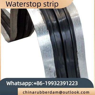 Manufacturer's supply of mid buried waterstop strip with outer edge adhesive waterstop strip, water swelling rubber waterstop strip 651 type