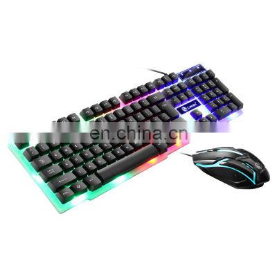 Luminous keyboard and mouse wired manipulator feel game mouse and keyboard set cross-border factory