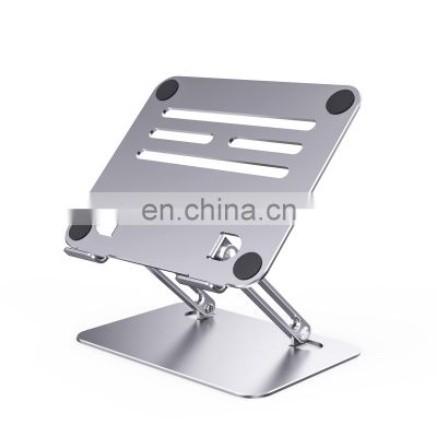 Collapsible And Adjustable Office Use Non-Slip Silicone Pad Aluminum Alloy Laptop Stand For Desktop