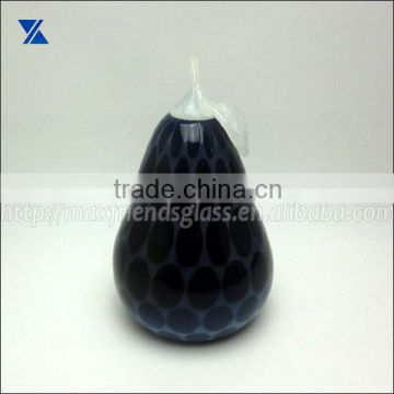 nice hand made art glass pear shape glass reed diffuser bottle