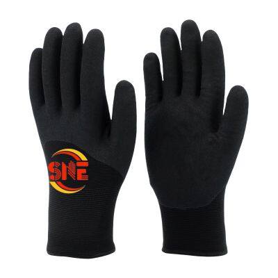 Snellsafety  Thermal Nitrile Sandy 3/4 Grip Glove