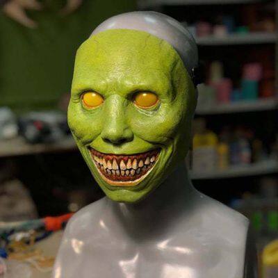 Creepy Smiling Demon Mask Halloween Horror Theme Party Cosplay Props Latex Masks photo-3