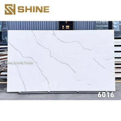 Engineered Calacatta White Color Quartz Stone Artificial Calacatta Quartz Stone Slab for Kitchen Countertop