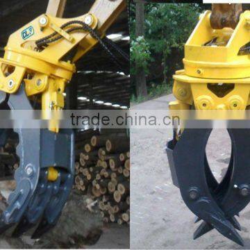 Rotating Wood Log Stone Grapple for Kobelco Volvo CAT Excavator