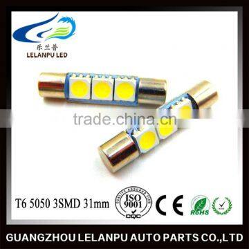 interior reading auto led light festoon T6 5050 3smd 31mm 12v led car light